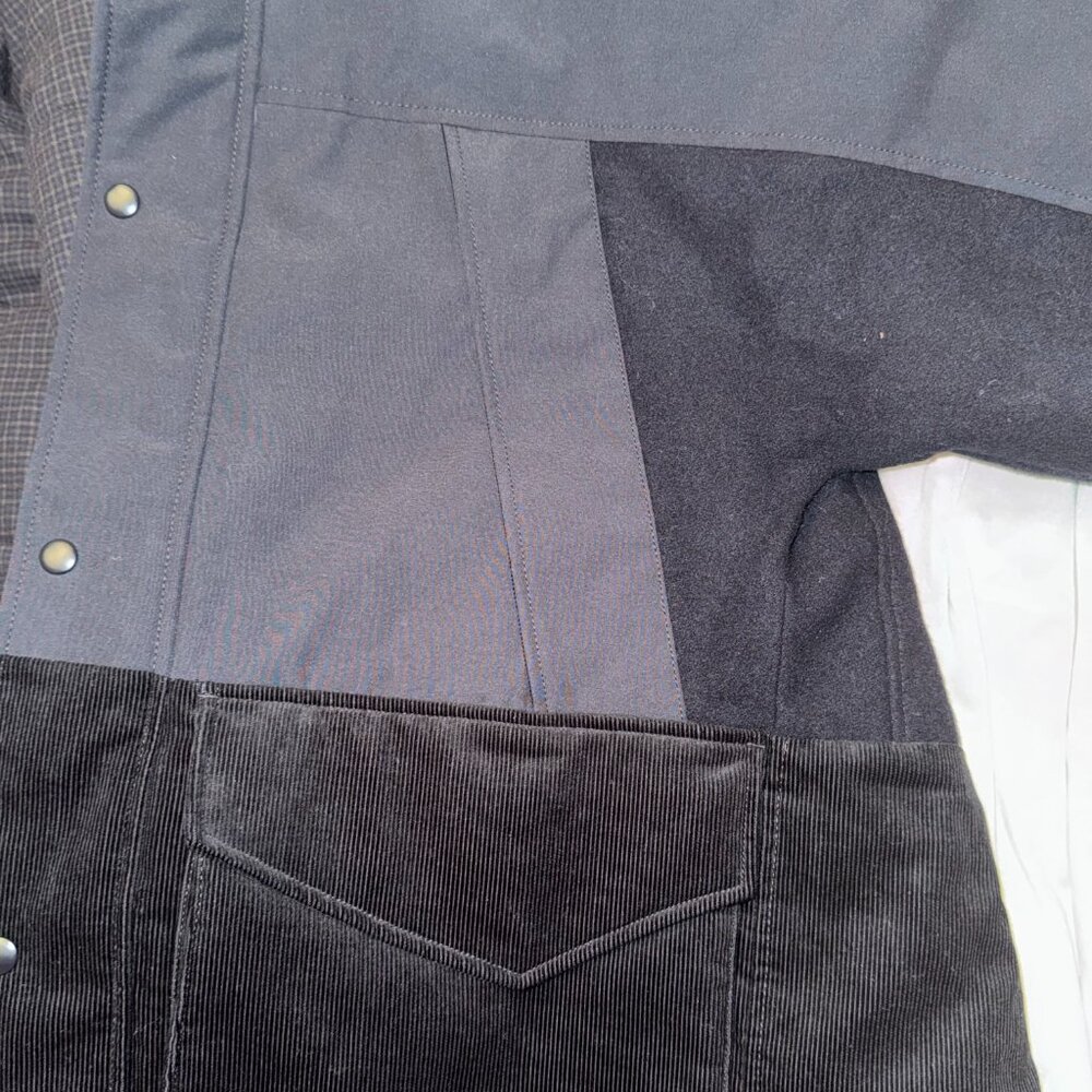 J.Crew Jacket Mens Medium Black Hooded PrimaLoft Corduroy Wool Panels NWT - Picture 7 of 16